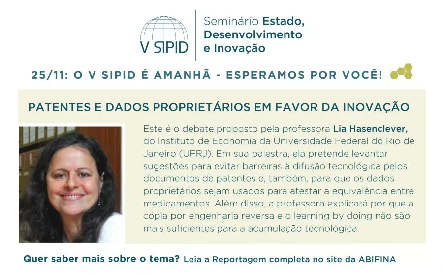 A ABIFINA informa: O V Sipid é amanhã!
