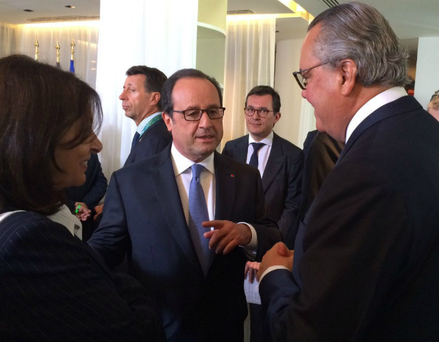 Presidente da FIRJAN se encontra com François Hollande no Rio