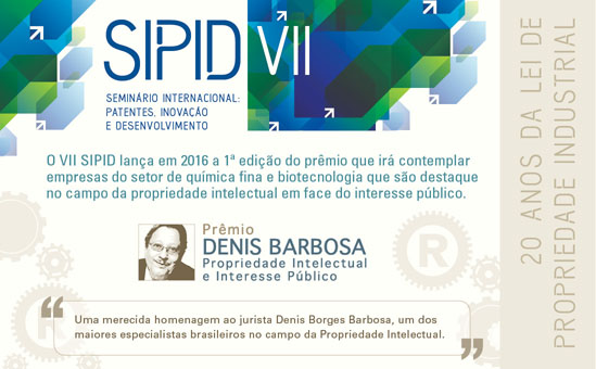 ABIFINA lançará no VII SIPID a 1º edição do Prêmio Denis Barbosa de Propriedade Intelectual e Interesse Público