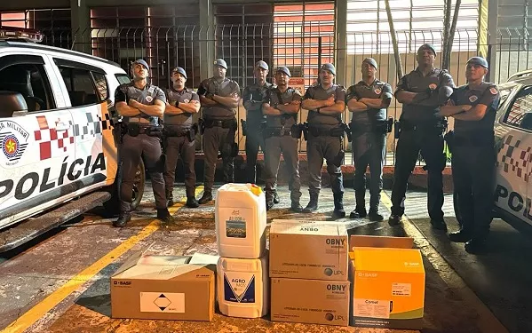 Quadrilha é presa após furtarem R$ 4 milhões de agrotóxicos em fazenda