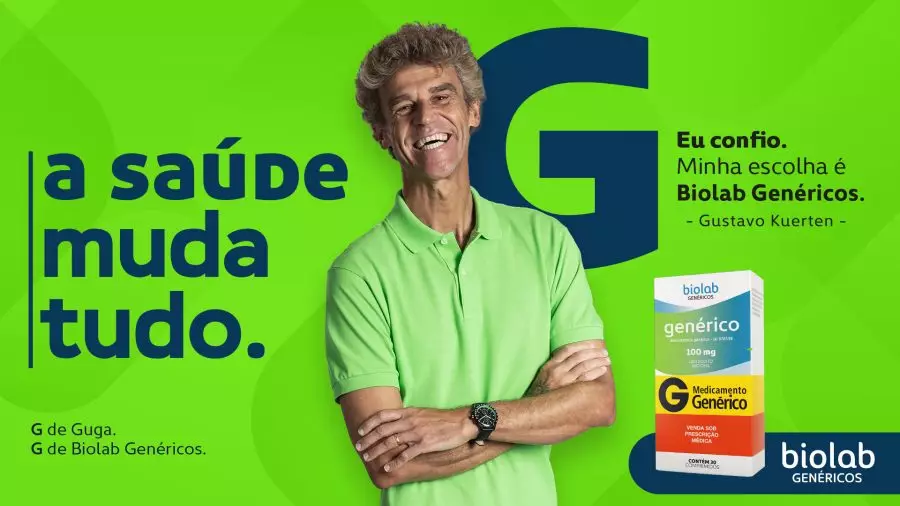 Em parceria inédita com Guga Kuerten, “A Saúde muda Tudo” é tema da campanha da Biolab Genéricos