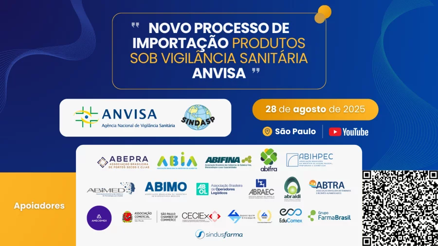 Inscrições abertas: Novo Processo de Importação | Produtos sob Vigilância Sanitária