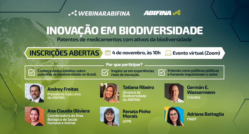 Webinar ABIFINA – Inovação em Biodiversidade abre inscrições