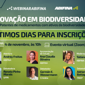 Webinar ABIFINA – Inovação em Biodiversidade abre inscrições