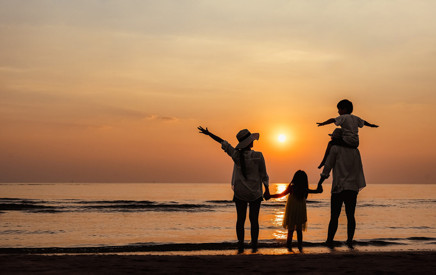 Silhouette,,Together,,Family,,Sunset,,Sunrise,,Friendship,,Parent,,Playing,,Sunlight,,Happiness.
