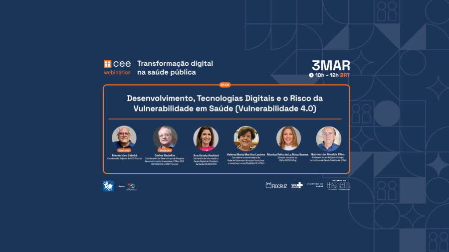 Webinário “Desenvolvimento, Tecnologias Digitais e o Risco da Vulnerabilidade em Saúde (Vulnerabilidade 4.0)”
