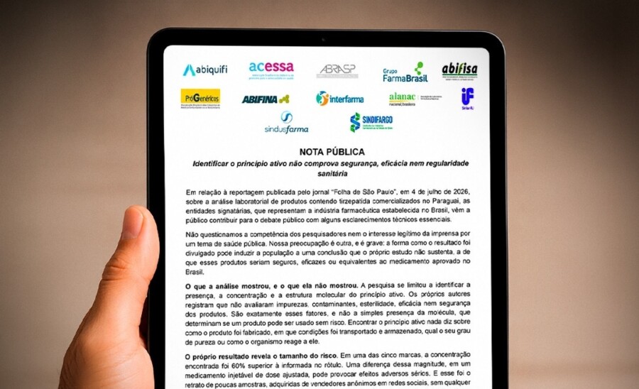 Entidades da indústria farmacêutica divulgam nota pública sobre medicamentos com tirzepatida comercializados no Paraguai