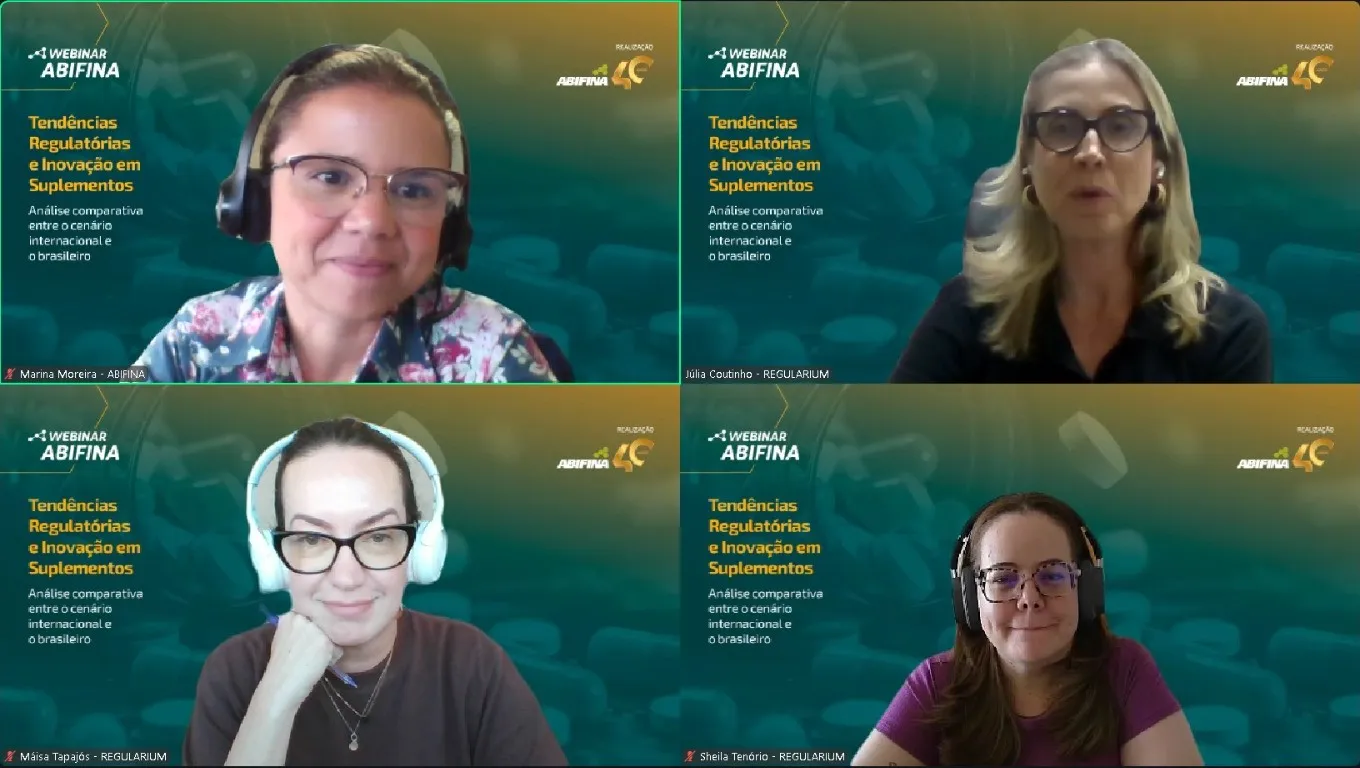 ABIFINA promove webinar sobre tendências regulatórias e inovação em suplementos alimentares